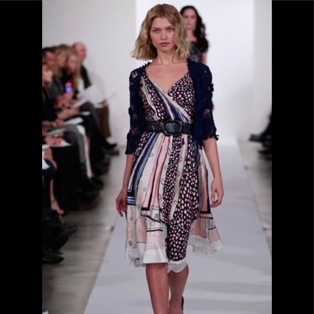Oscar de la Renta Silk Cocktail Dress